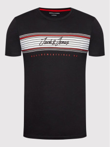 Футболка JJLEO TEE SS 12200239-Black-Fit:Standard Fit Jack&Jones S Чорний 12200239-BLACK-FIT:STANDA