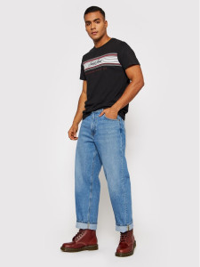 Футболка JJLEO TEE SS 12200239-Black-Fit:Standard Fit Jack&Jones S Чорний 12200239-BLACK-FIT:STANDA