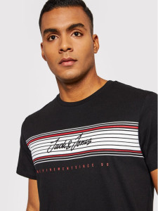 Футболка JJLEO TEE SS 12200239-Black-Fit:Standard Fit Jack&Jones S Чорний 12200239-BLACK-FIT:STANDA