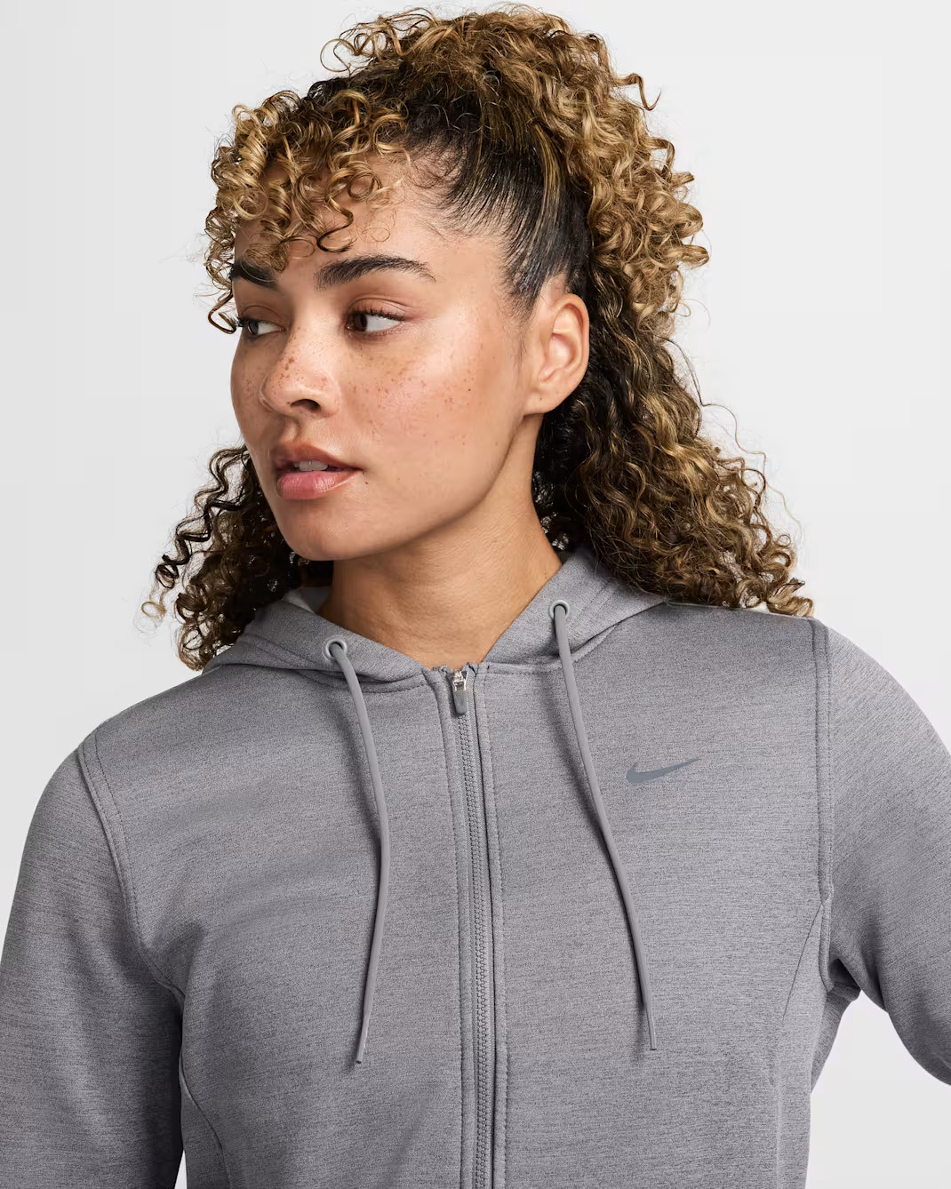 Толстовка жіноча Nike Therma-Fit One Full-Zip Hoodie Grey FB5216-091