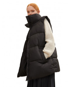 Жилетка belted puffer vest 1033562-14482 Tom Tailor L Чорний 1033562-14482