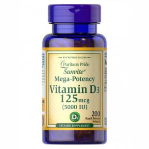 Капсули Vitamin D3 5000 IU - 200caps 100-55-0529969-20