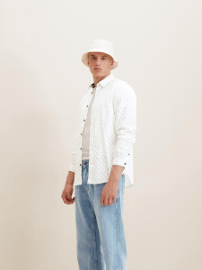 Сорочка paisley printed shirt 1032352-30137 Tom Tailor M Білий 1032352-30137