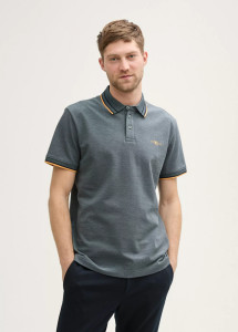 Футболка поло POLO SHIRT WITH STRETCH 1045629-35198 Tom Tailor L Темно-сірий 1045629-35198
