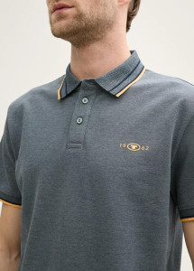 Футболка поло POLO SHIRT WITH STRETCH 1045629-35198 Tom Tailor L Темно-сірий 1045629-35198
