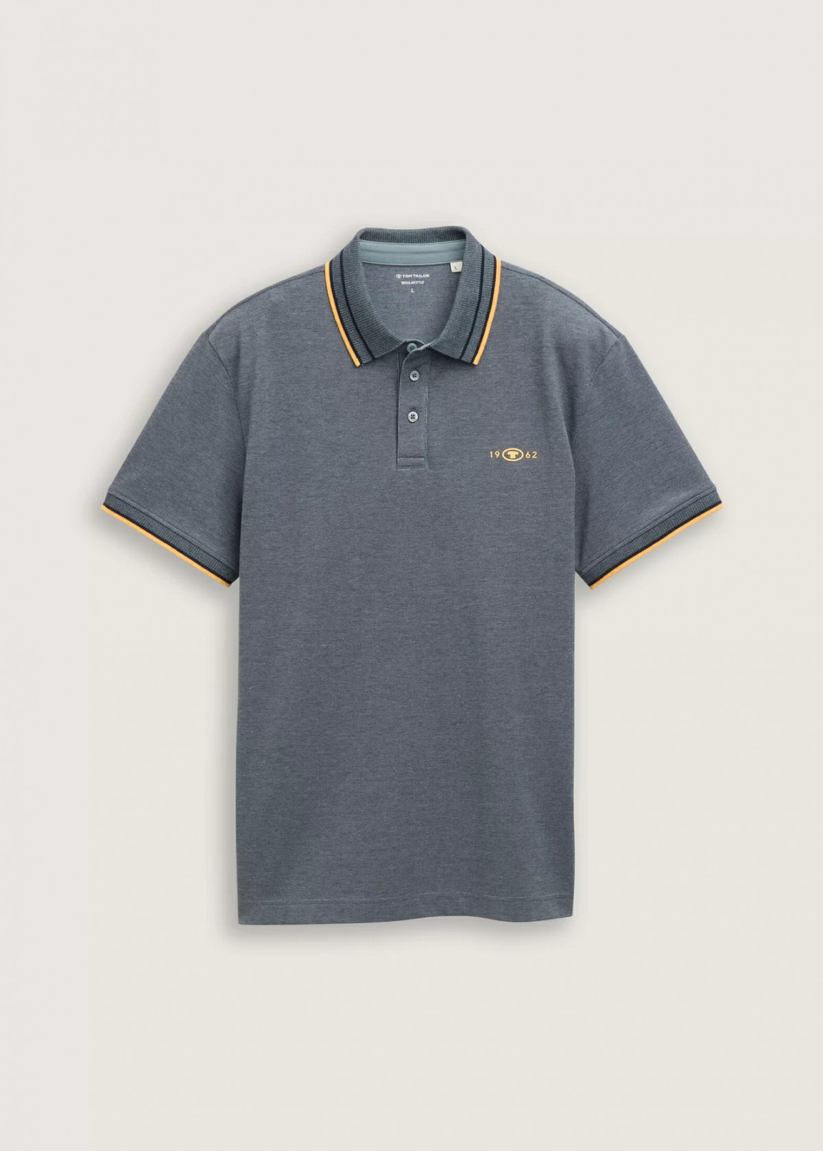 Футболка поло POLO SHIRT WITH STRETCH 1045629-35198 Tom Tailor L Темно-сірий 1045629-35198