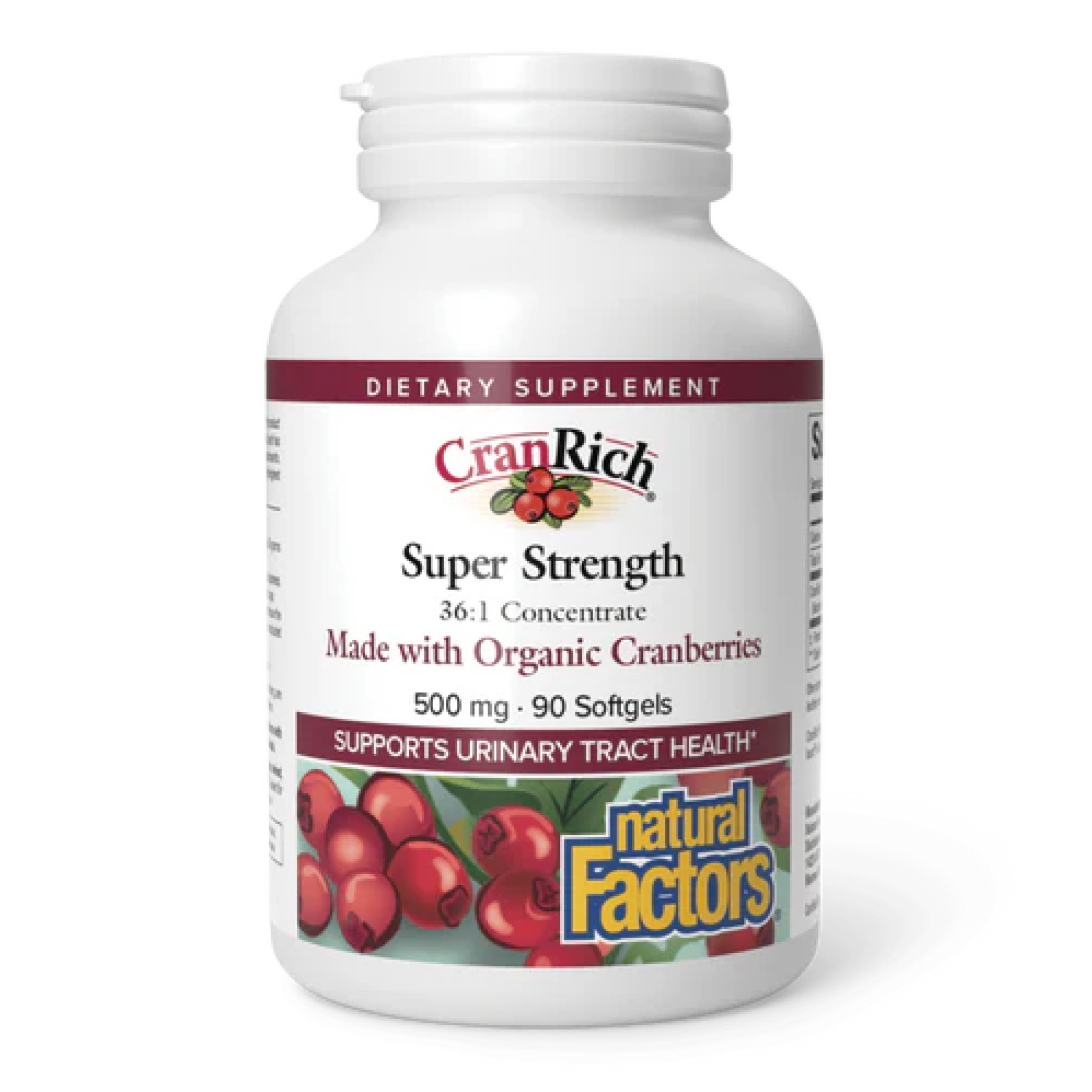 Софт гелеві капсули Natural Factors CranRich®️ Super Strength Organic Cranberry Concentrate 500mg - 2023-10-3836