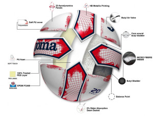 М'яч футзальний Joma SURTIDO біло-червоний Уні 4 400856.206