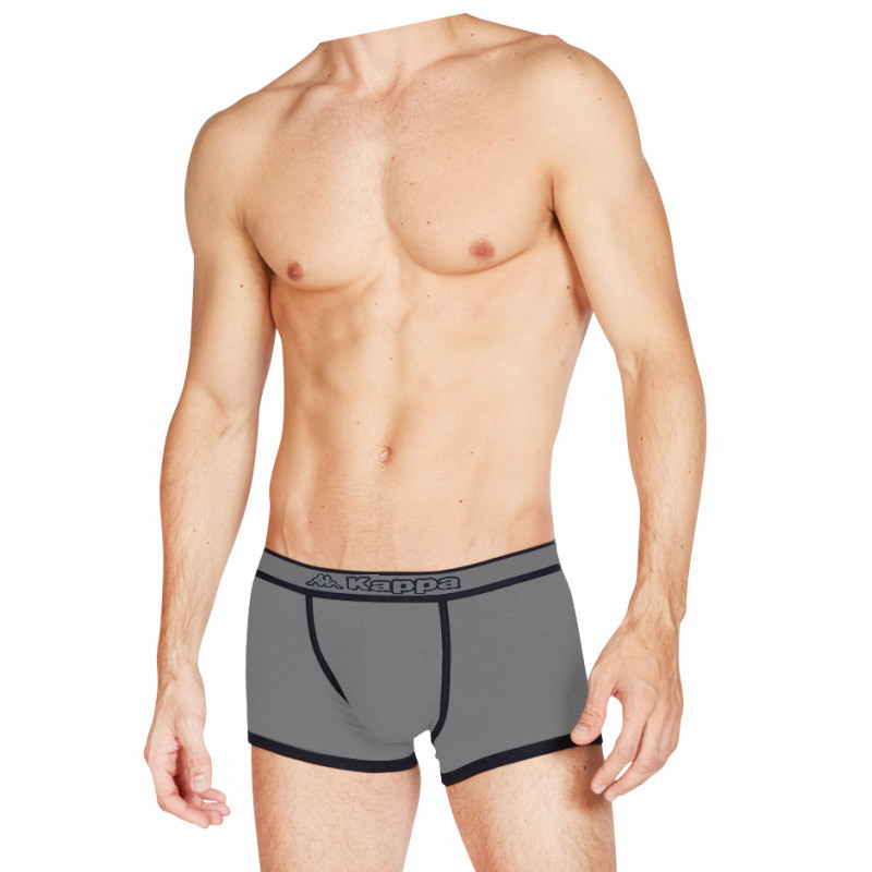 Труси-боксери Kappa Boxer Uomo Elastico Logo centrato сірий Чол L K1231 GRIGIOUNITO
