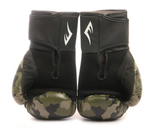 Рукавиці боксерські Everlast SPARK TRAINING GLOVE чорний, коричневий Уні 16 унцій P00002416