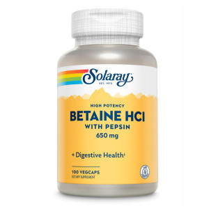 Капсули High Potency Betain HCl with Pepsin 650mg - 100 vcaps 2022-10-1029