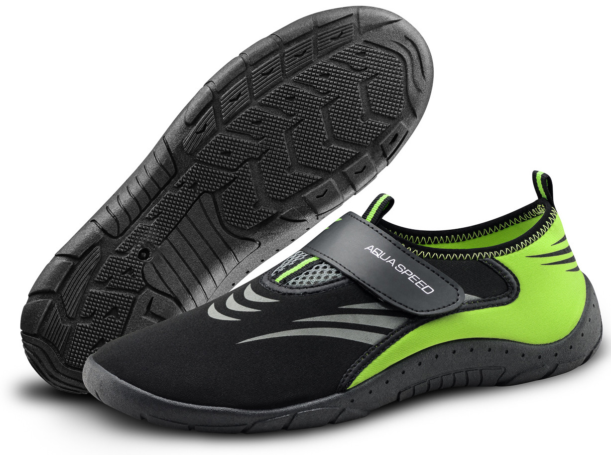 Аквашузи Aqua Speed AQUA SHOE MODEL 27A 7595 чорний, сірий, флуоресцентний жовтий Уні 35 DT-642-27A, DT-642-27A