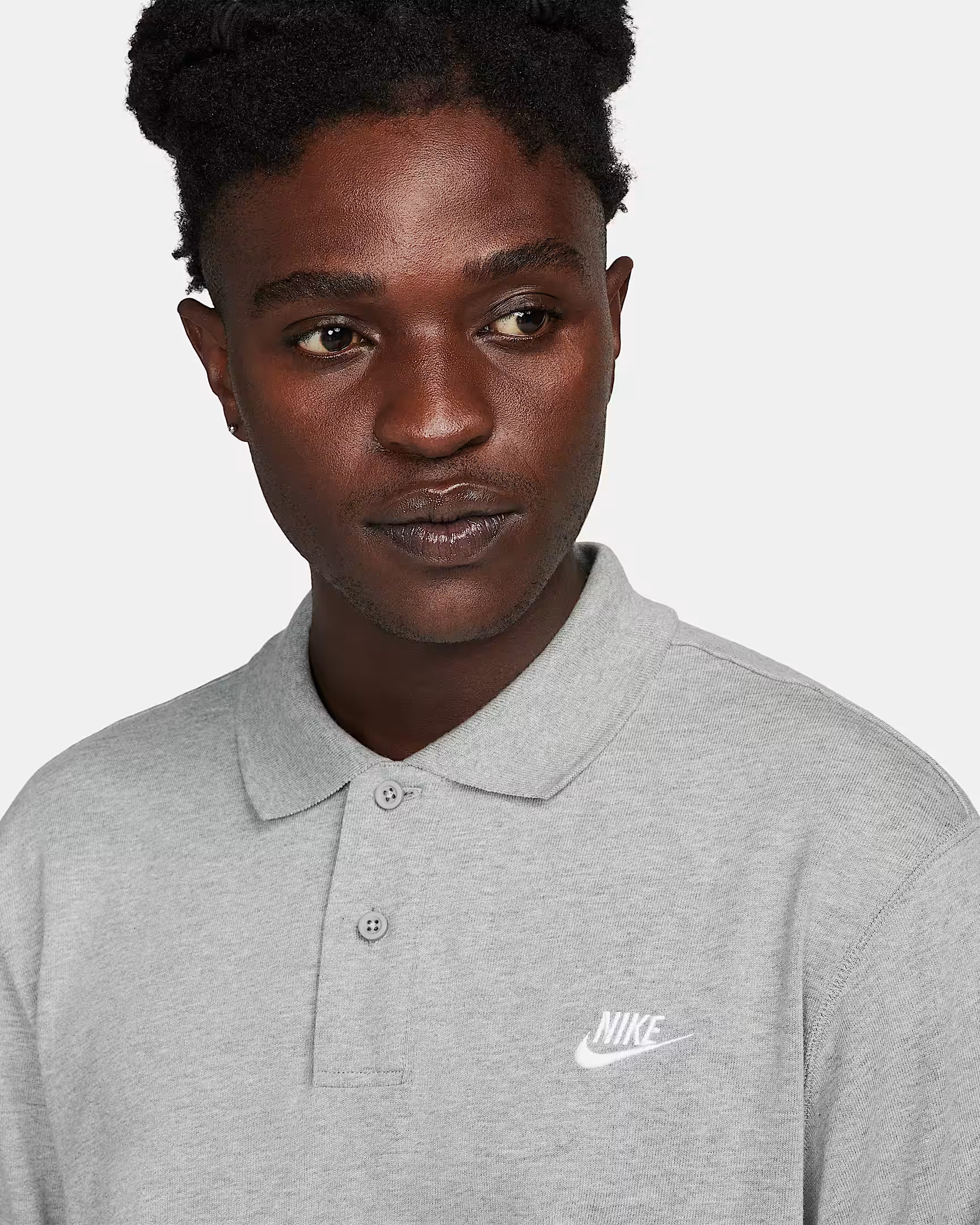 Кофта Nike Club Longsleeve-Polo Grey FQ3417-063