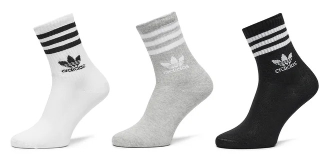 Шкарпетки Adidas CREW SOCK 3STR білий сірий, чорний Уні L (43-45) IL5023