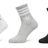 Шкарпетки Adidas CREW SOCK 3STR білий сірий, чорний Уні L (43-45) IL5023