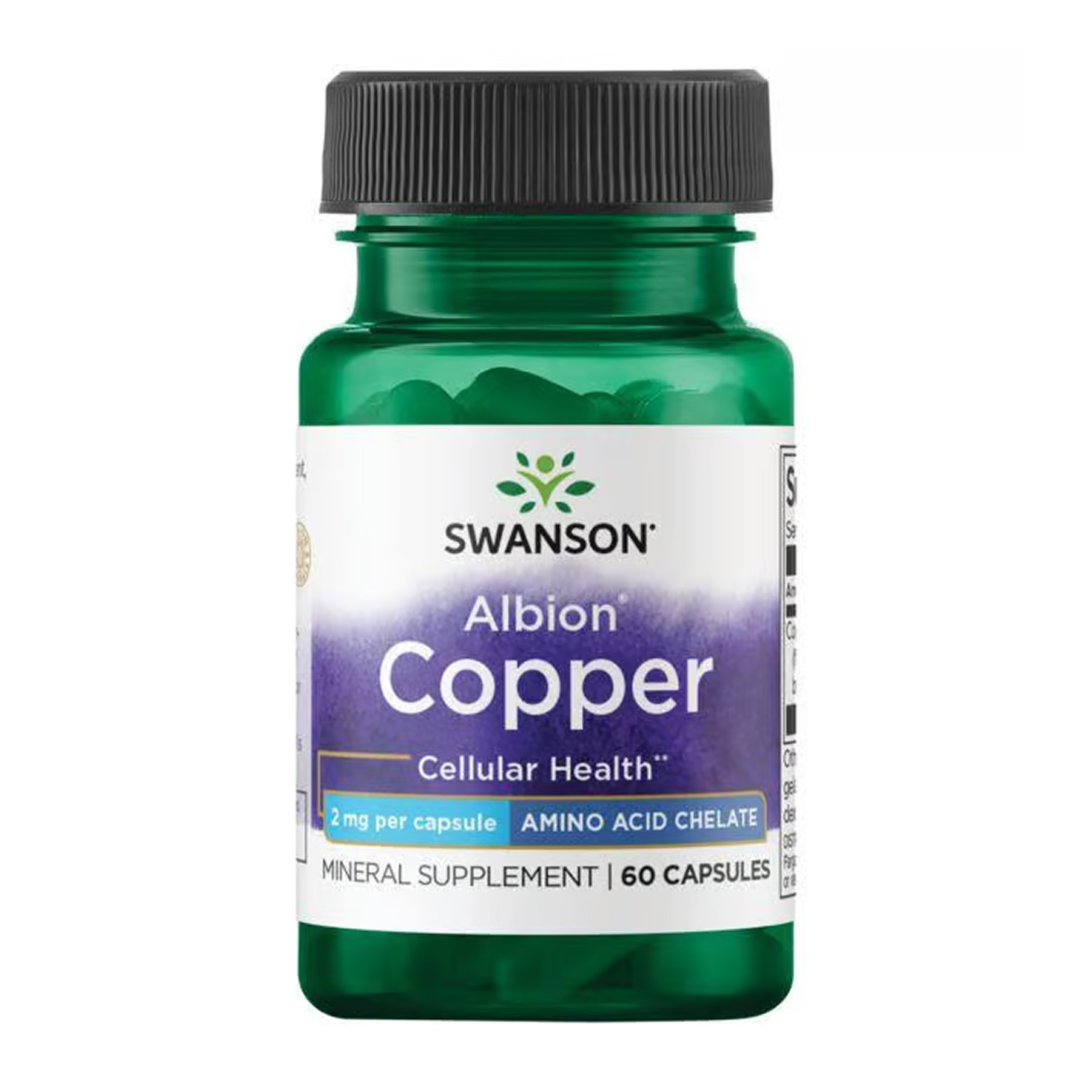 Капсули Swanson Albion Copper 2mg - 60 сaps 2023-10-5868