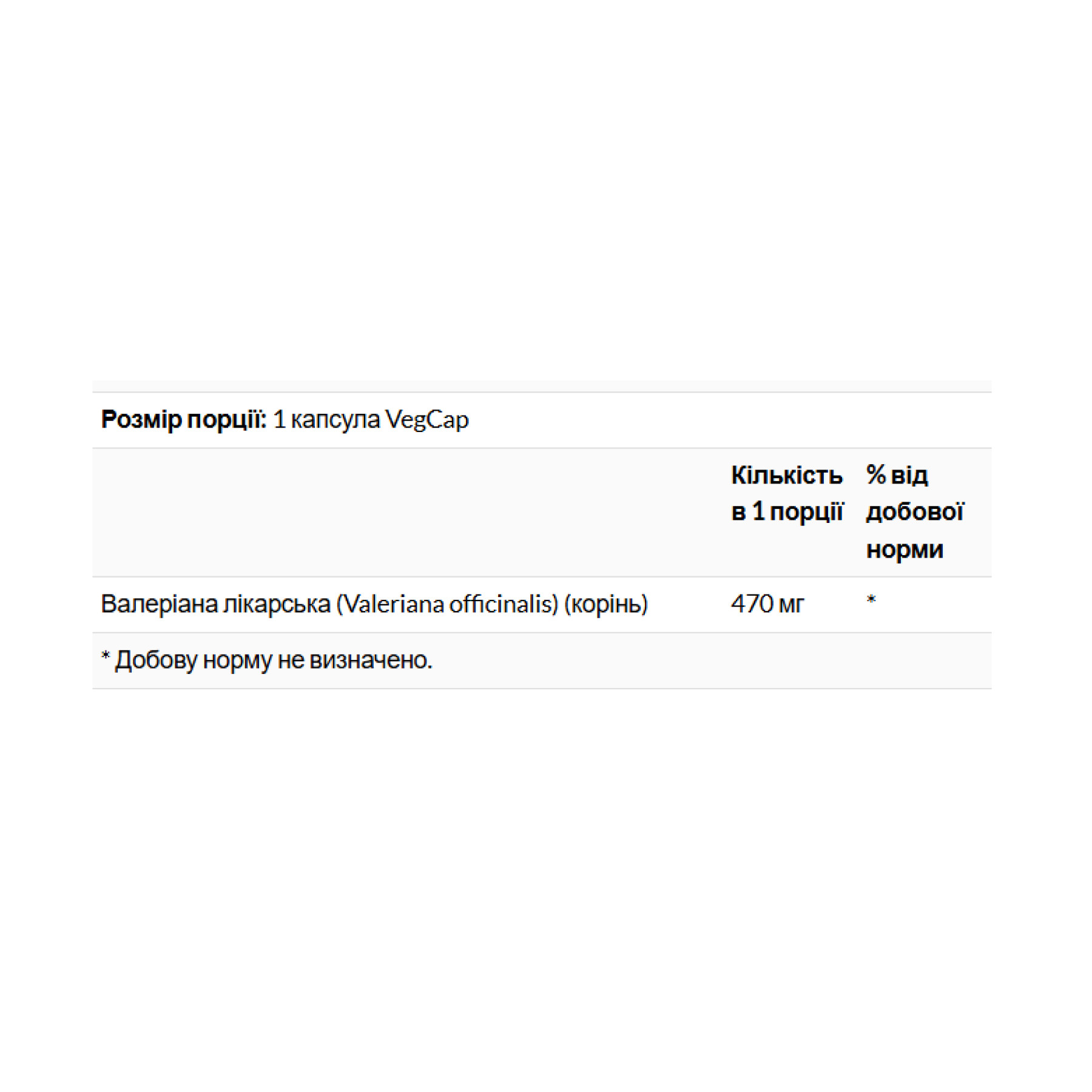 Капсули Solaray Valerian Root 470mg - 100 vcaps 2023-10-5272
