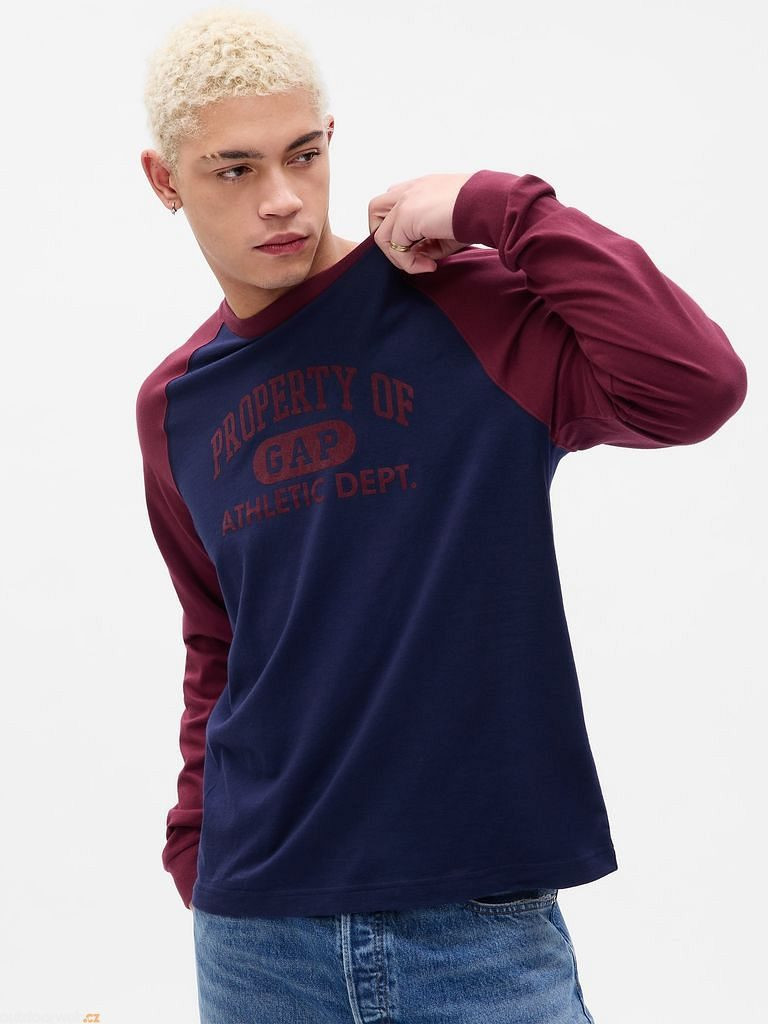 Футболка з довгим рукавом LONGSLEEVE RAGLAN TEE 765764-02 GAP L Темно-синій 765764-02