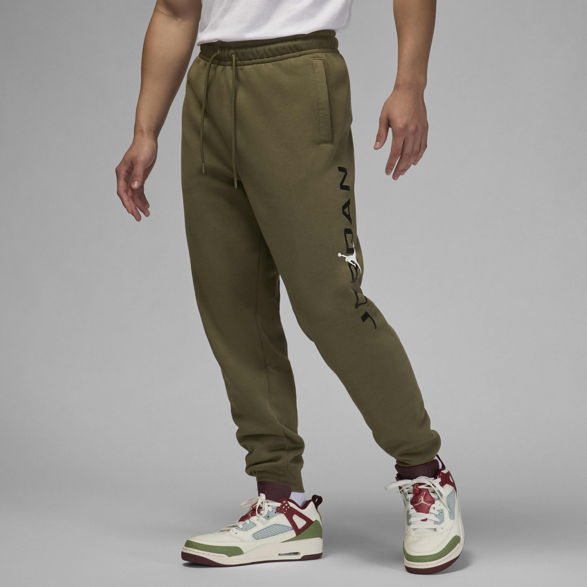 Штани чоловічі Nike Ess Stretch Flc Olive HQ4645-222