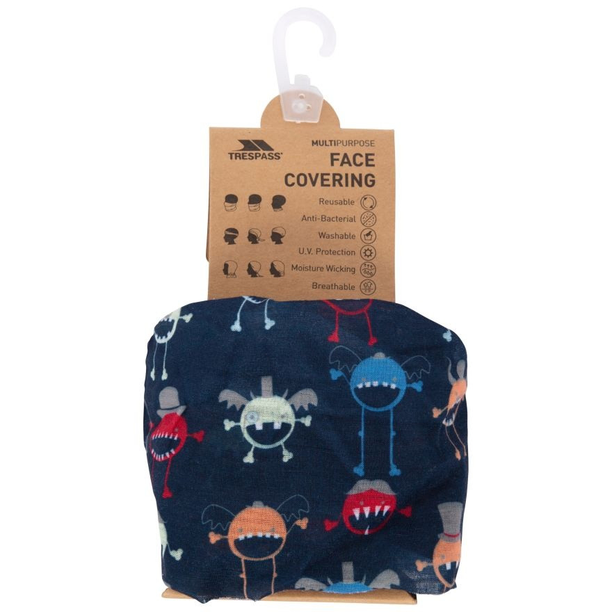 Баф MONSTERBALL - KIDS FACE COVERING UCHSSCTR0001-NAVY MONSTER PRINT Trespass TU Темно-синій UCHSSCTR0001-NAVY MONSTER