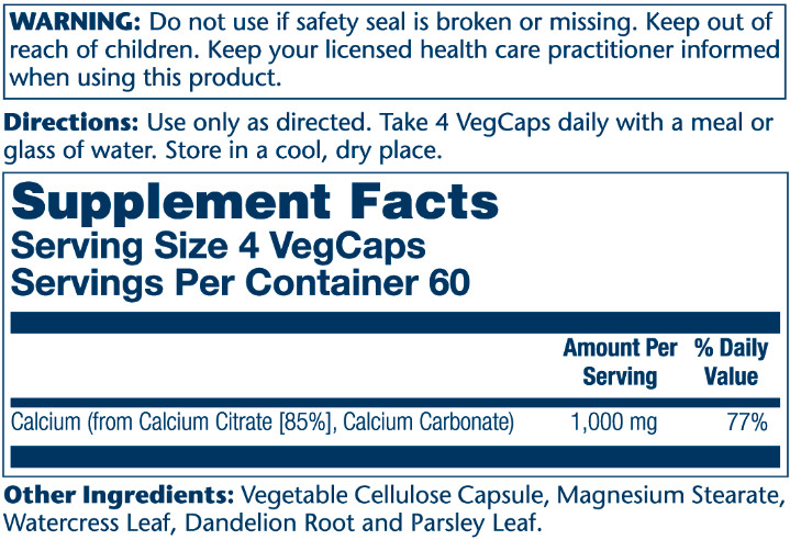 Капсули Calcium Citrate 1000mg - 240 vcaps 2022-10-2447