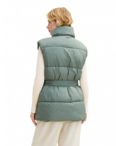 Жилетка belted puffer vest 1033562-19643 Tom Tailor L Блакитний 1033562-19643