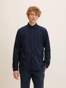Сорочка paisley printed shirt 1032352-30549 Tom Tailor L Темно-синій 1032352-30549