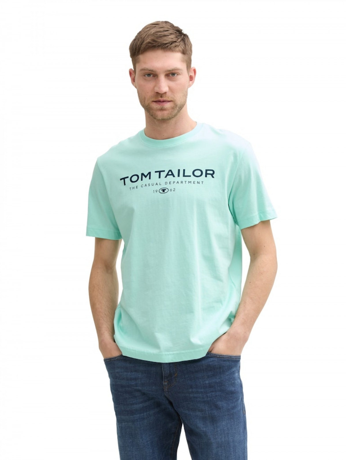 Футболка Printed T-shirt 1045773-37105 Tom Tailor L Бірюзовий 1045773-37105
