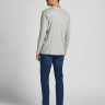Футболка з довгими рукавами JJHERRO TEE LS CREW NECK 12188712-Light Grey Melange-Fit:REG Jack&Jones 12188712-LIGHT GREY MELAN