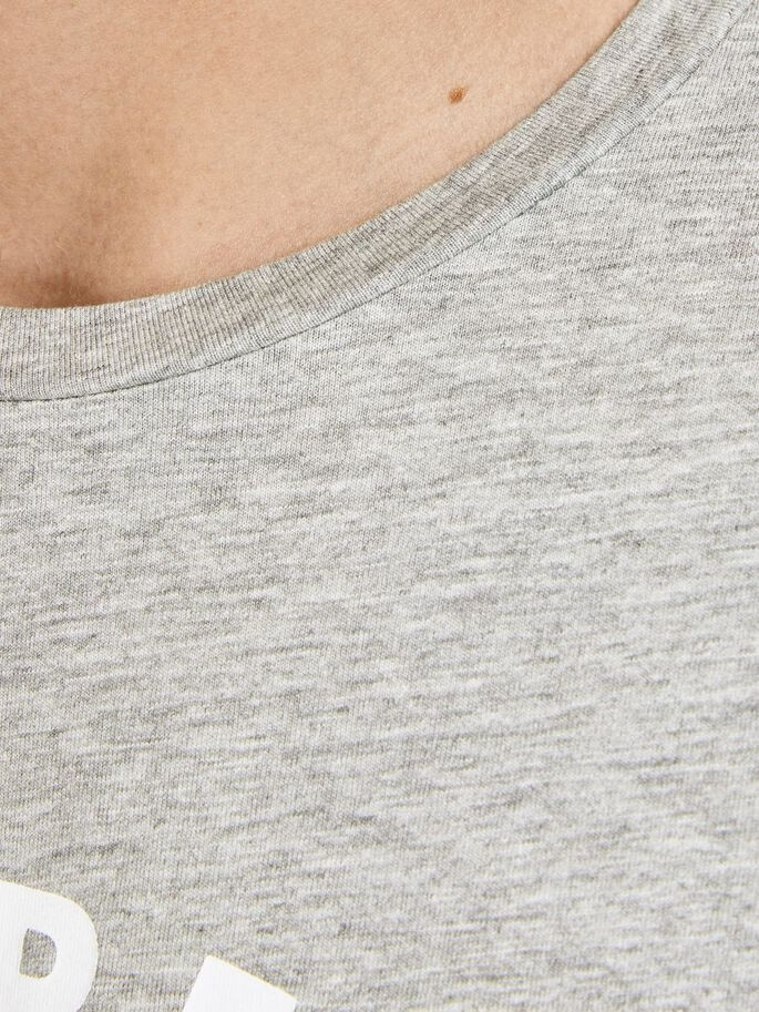 Футболка з довгими рукавами JJHERRO TEE LS CREW NECK 12188712-Light Grey Melange-Fit:REG Jack&Jones  12188712-LIGHT GREY MELAN