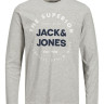 Футболка з довгими рукавами JJHERRO TEE LS CREW NECK 12188712-Light Grey Melange-Fit:REG Jack&Jones 12188712-LIGHT GREY MELAN