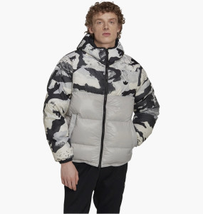 Пуховик Adidas Down Regen Camo Hooded Puffer Jacket Grey HK5030