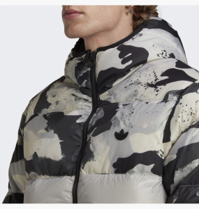 Пуховик Adidas Down Regen Camo Hooded Puffer Jacket Grey HK5030