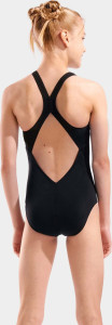 Купальник закритий для дівчат Arena GRAPHIC SWIMSUIT V BACK чорний, білий 128 см 006680-501