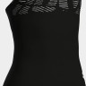 Купальник закритий для дівчат Arena GRAPHIC SWIMSUIT V BACK чорний, білий 128 см 006680-501