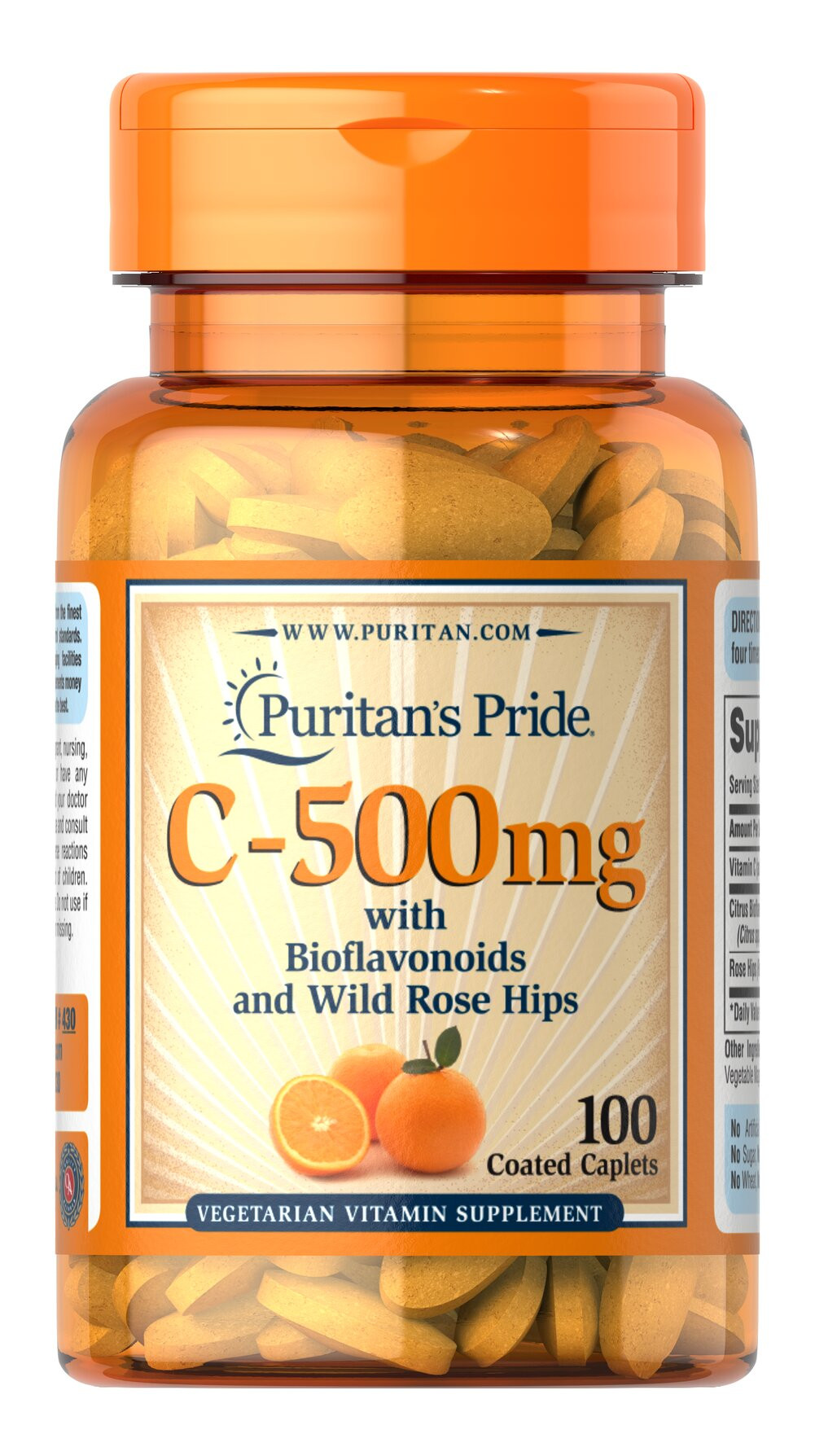 Капсули Vitamin C-500 mg with Bioflavonoids and Rose Hips - 100 Caps 100-60-5550063-20