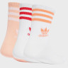 Шкарпетки Adidas CREW SOCK 3STR білий, рожевий, червоний Жін M (40-42) JI9472