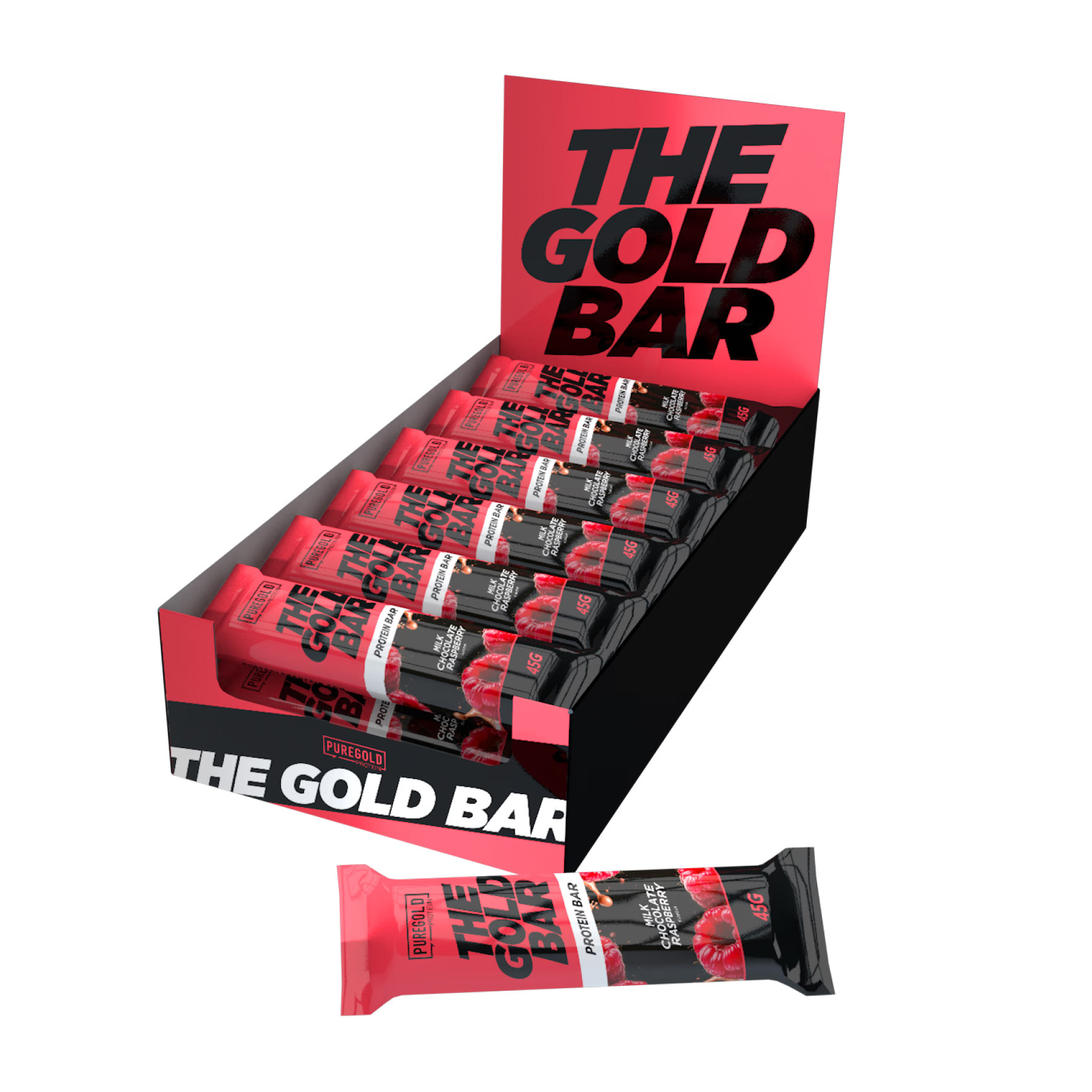 Батончик Pure Gold The Gold Bar - 18x45g Crispy Choco Raspberry (До 09.25) 2023-10-5664