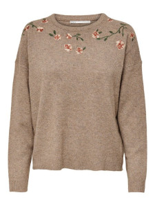 Пуловер ONLFIE LIFE L/S PULLOVER CC KNT 15232538-Camel ONLY L Бежевий 15232538-CAMEL-DETAIL:MEL