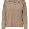 Пуловер ONLFIE LIFE L/S PULLOVER CC KNT 15232538-Camel ONLY L Бежевий 15232538-CAMEL-DETAIL:MEL