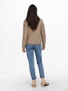Пуловер ONLFIE LIFE L/S PULLOVER CC KNT 15232538-Camel ONLY L Бежевий 15232538-CAMEL-DETAIL:MEL