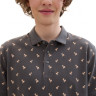 Поло Men's Polo Shirt with Palm Pattern 1042114ХХ35506 Tom Tailor L Темно-сірий 1042114ХХ3556