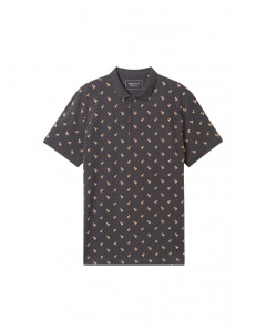 Поло Men's Polo Shirt with Palm Pattern 1042114ХХ35506 Tom Tailor L Темно-сірий 1042114ХХ3556