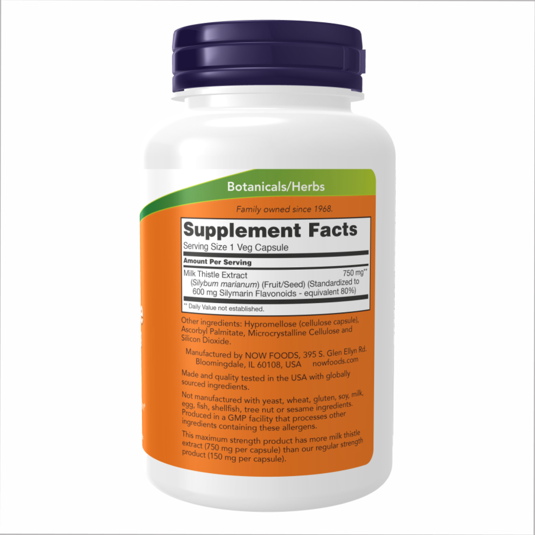 Капсули Milk Thistle Extract 750mg Silymarin 600mg - 90 vcaps 2022-10-2313