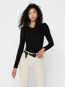 Топ з рукавами ONLEMMA L/S PUFF TOP JRS 15222328-Black ONLY L Чорний 15222328-BLACK