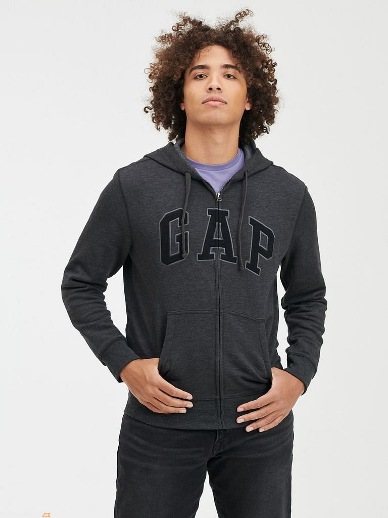 Толстовка FULLZIP LOGO HOODIE 738099-00 GAP XL Темно-сірий 738099-00