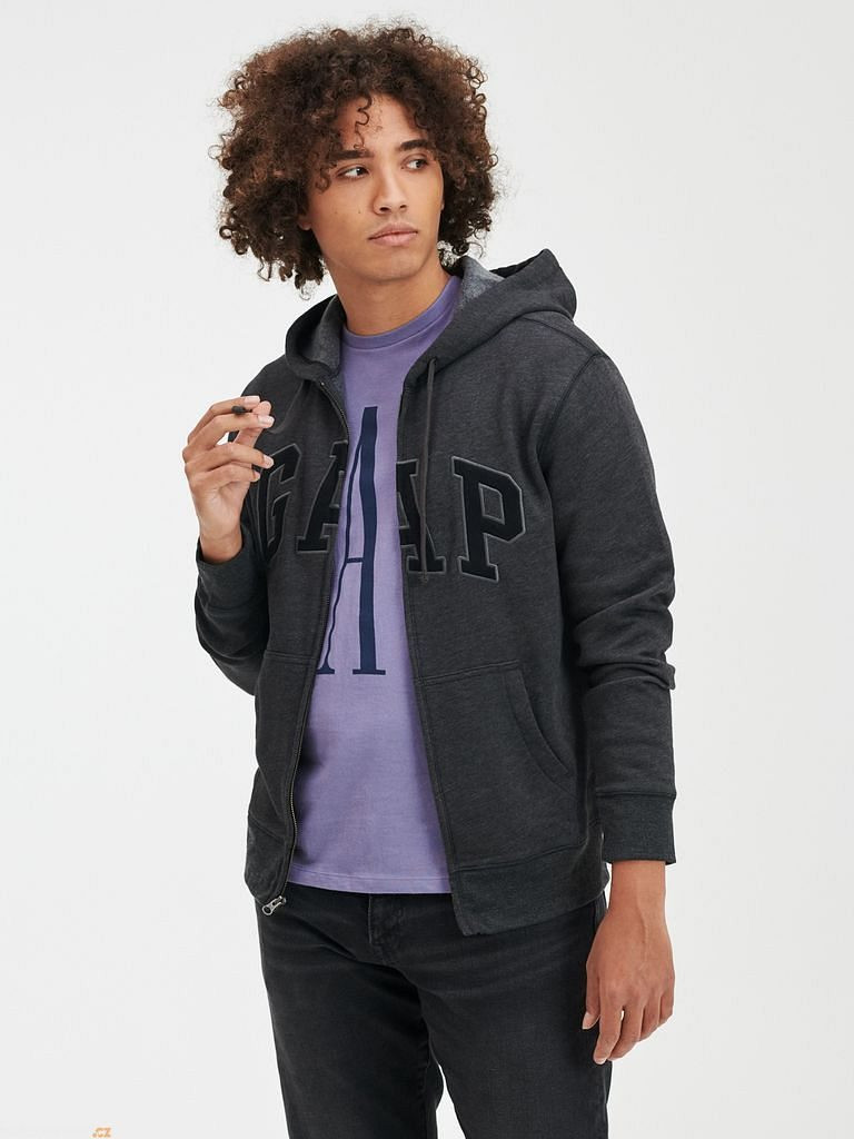Толстовка FULLZIP LOGO HOODIE 738099-00 GAP XL Темно-сірий 738099-00