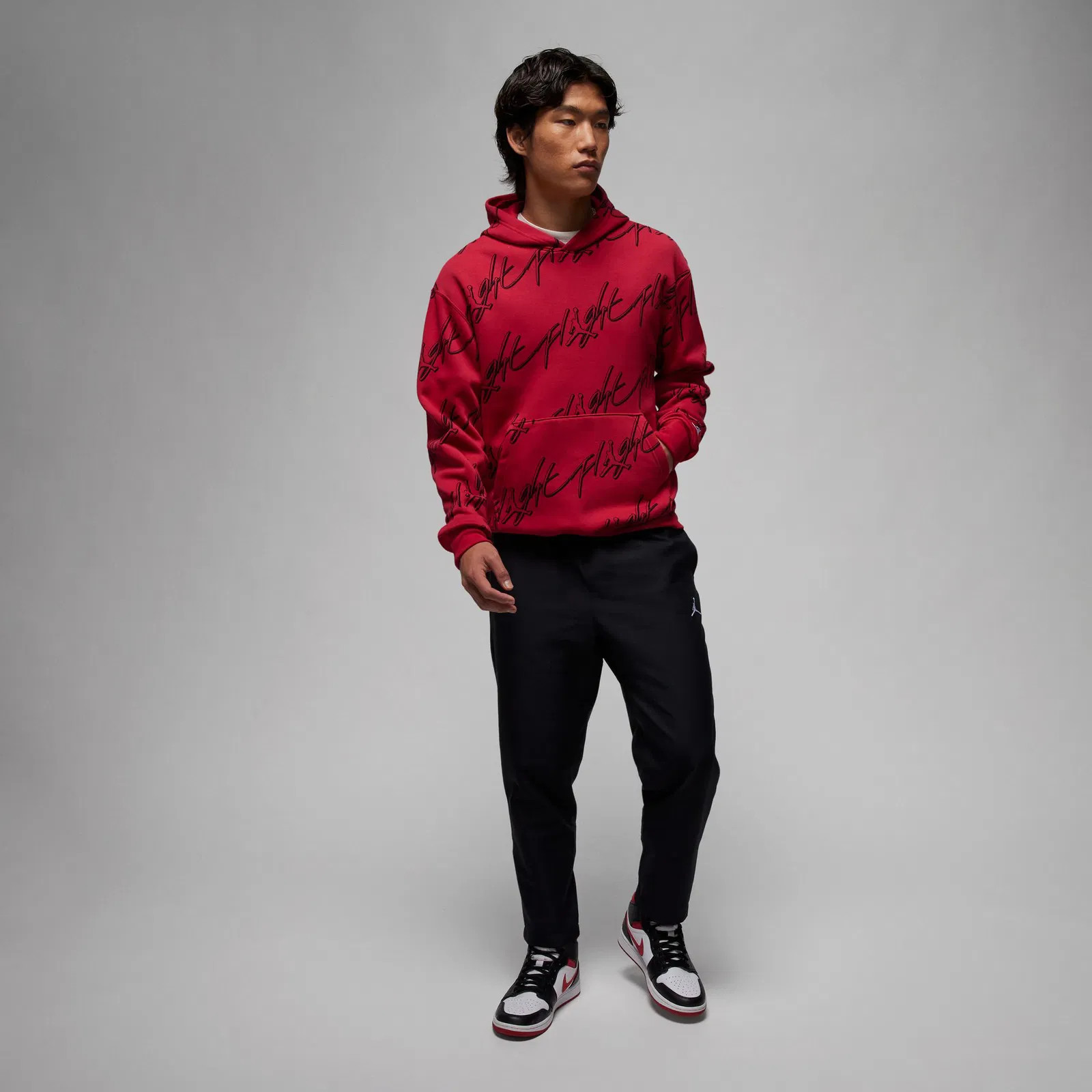 Худі чоловіче Air Jordan Ess Aop Flc Po Red FB7318-619