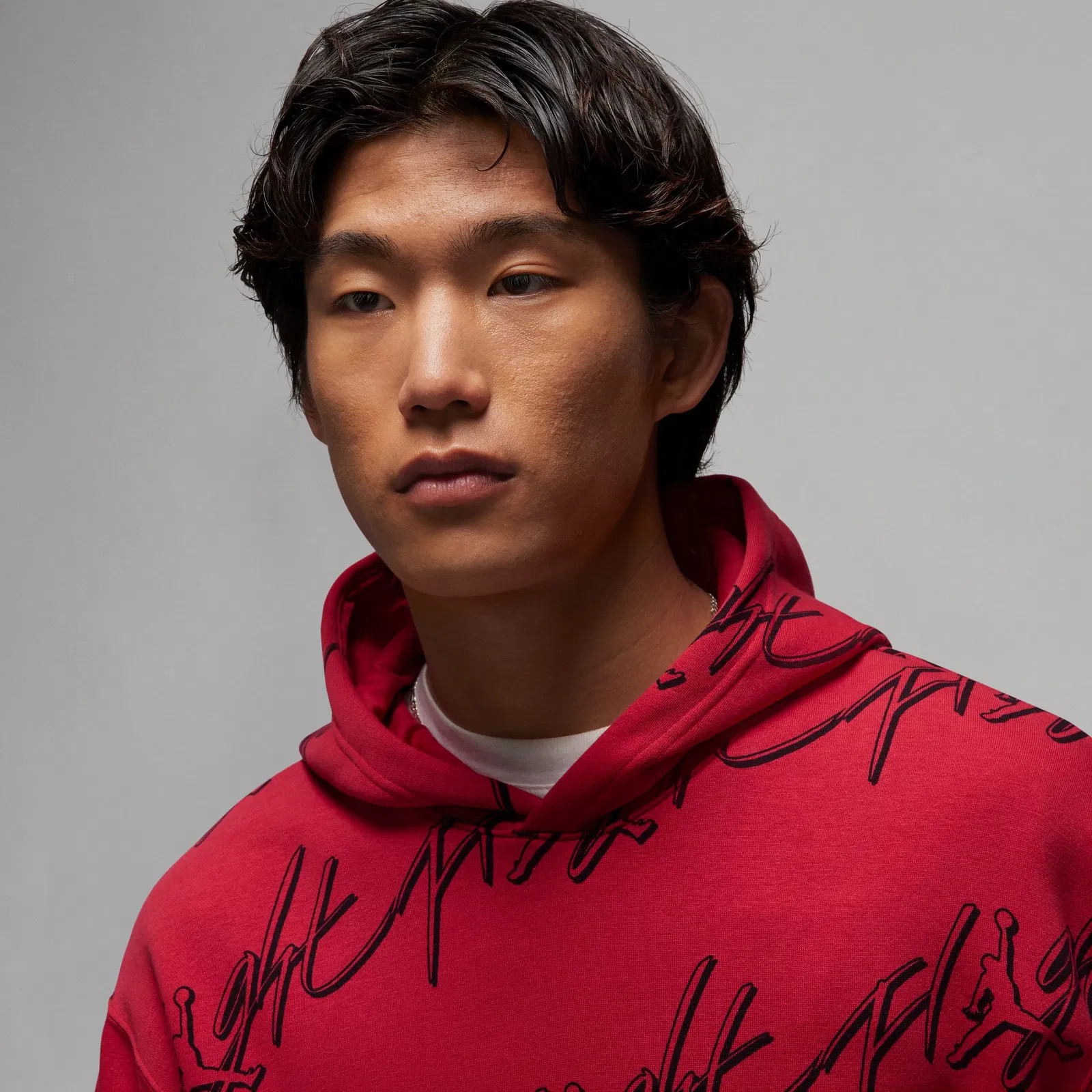 Худі чоловіче Air Jordan Ess Aop Flc Po Red FB7318-619