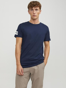 Футболка Jack & Jones JCOBORO TEE SS CREW NECK NOOS 12116021-NavyBlazer